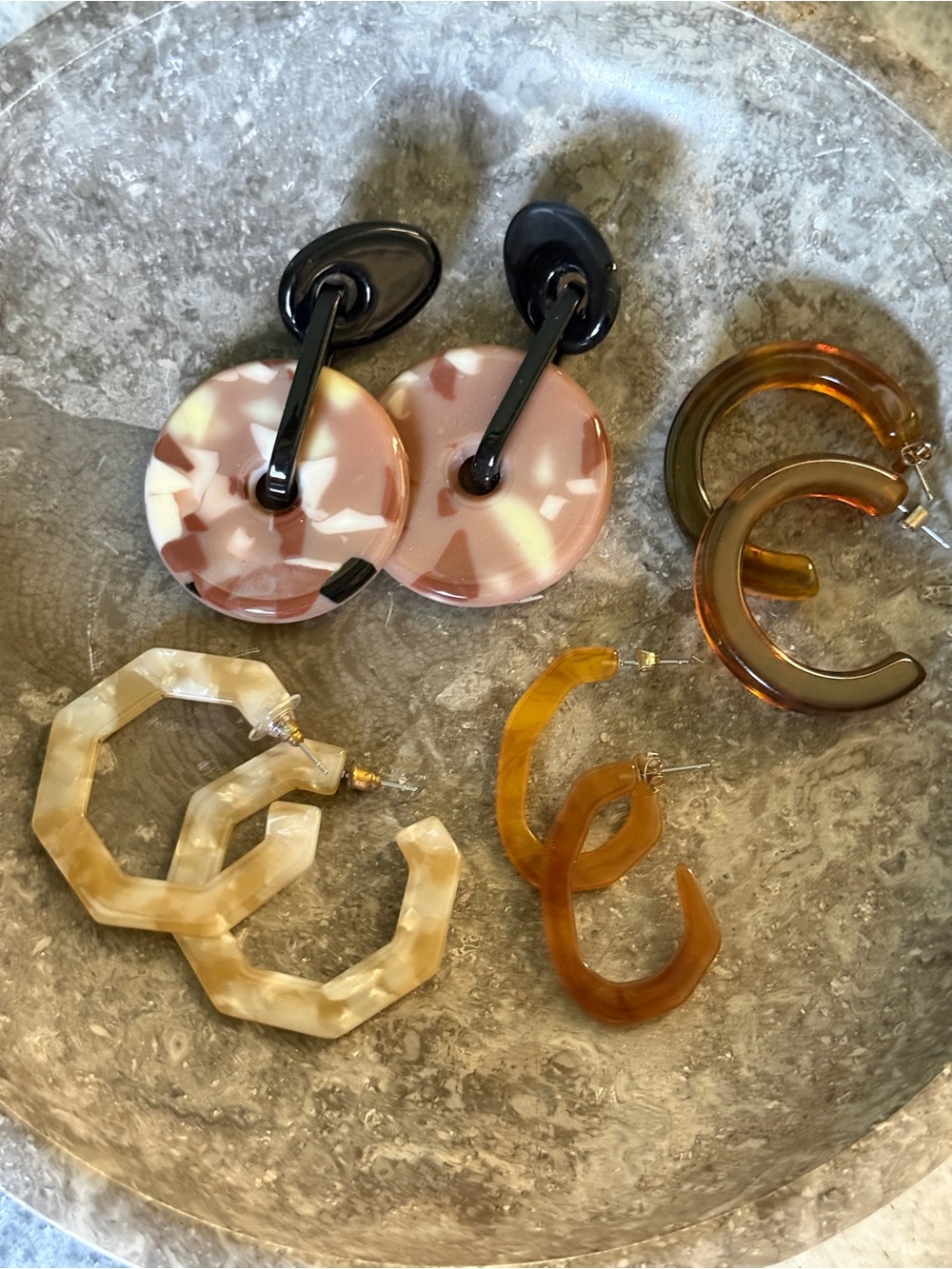 Lot of 4 Pairs of Statement Earrings